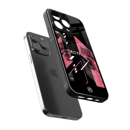 apollo project aesthetic pink and black back phone cover | glass case for iphone 16 pro max