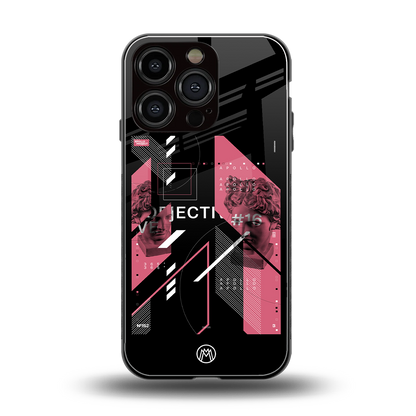 apollo project aesthetic pink and black back phone cover | glass case for iphone 16 pro