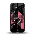 apollo project aesthetic pink and black back phone cover | glass case for iphone 16