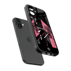 apollo project aesthetic pink and black back phone cover | glass case for iphone 16