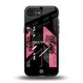 apollo project aesthetic pink and black back phone cover | glass case for iphone 16e