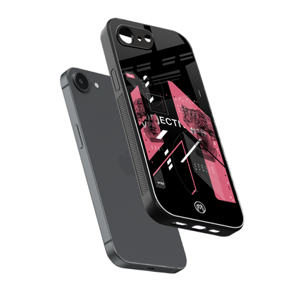 apollo project aesthetic pink and black back phone cover | glass case for iphone 16e