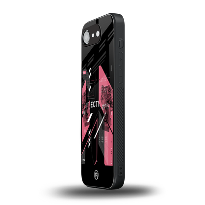 apollo project aesthetic pink and black back phone cover | glass case for iphone 16e