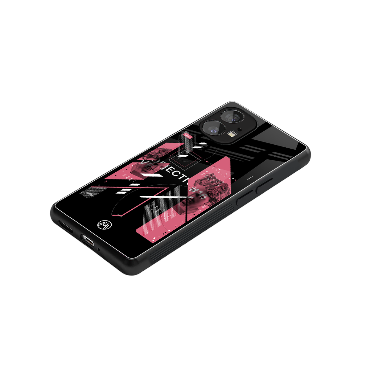 apollo project aesthetic pink and black back phone cover | glass case for nothing phone 1
