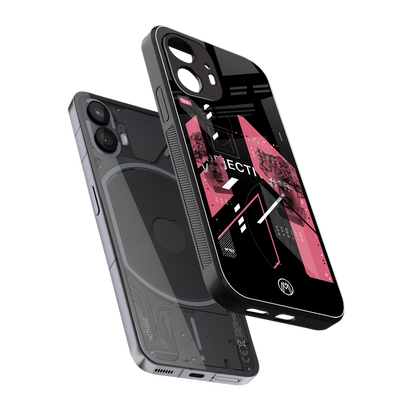 apollo project aesthetic pink and black back phone cover | glass case for nothing phone 2