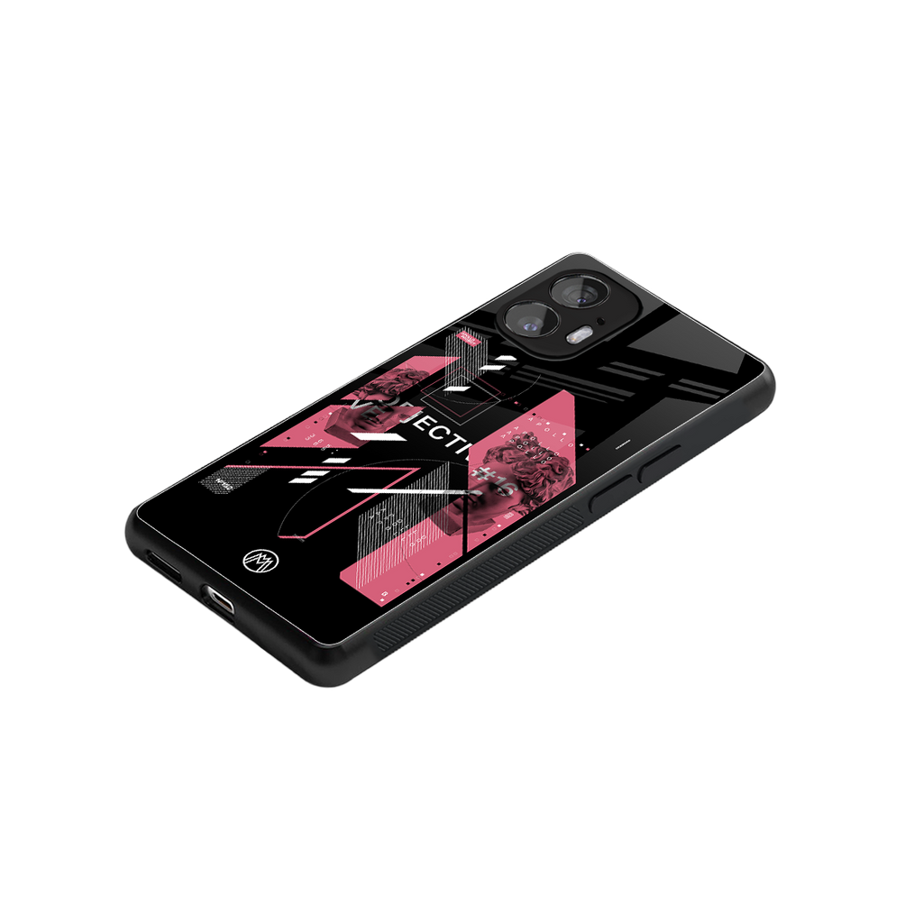 apollo project aesthetic pink and black back phone cover | glass case for nothing phone 2