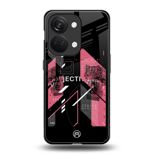 apollo project aesthetic pink and black back phone cover | glass case for oneplus nord 3