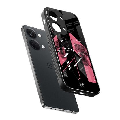 apollo project aesthetic pink and black back phone cover | glass case for oneplus nord 3