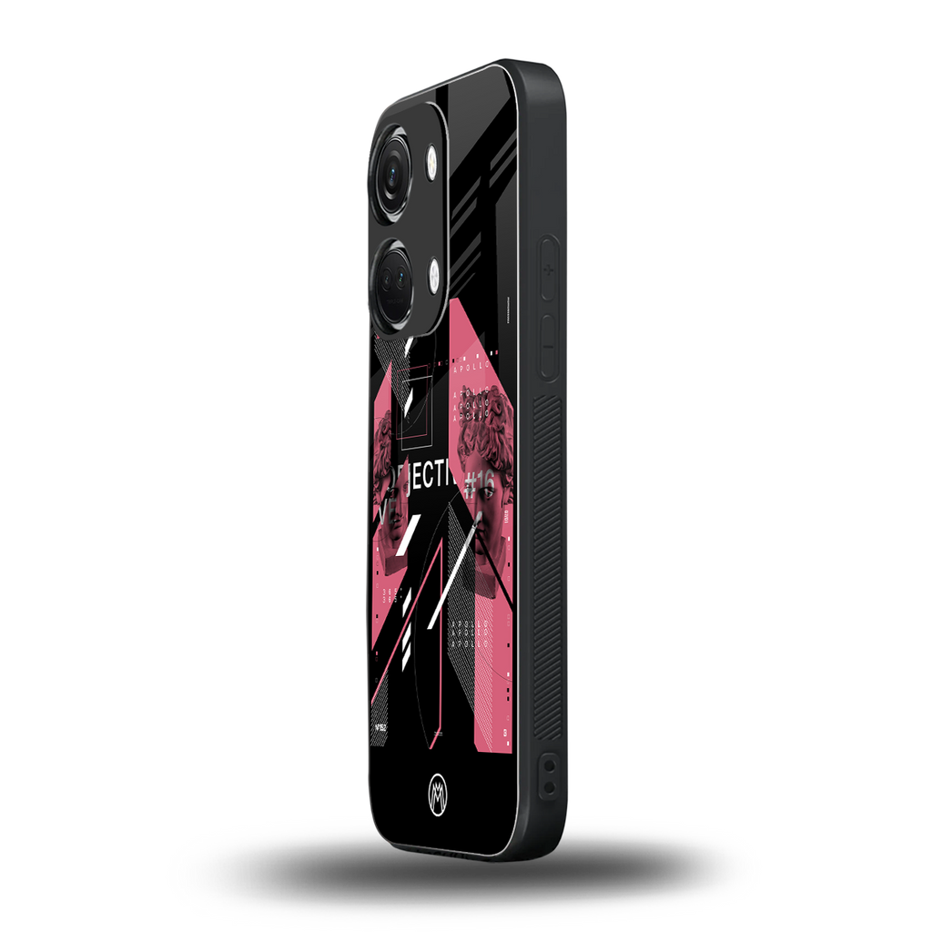 apollo project aesthetic pink and black back phone cover | glass case for oneplus nord 3