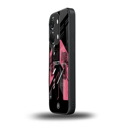 apollo project aesthetic pink and black back phone cover | glass case for oneplus nord 3