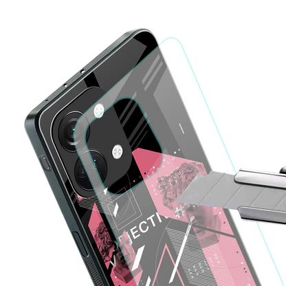apollo project aesthetic pink and black back phone cover | glass case for oneplus nord 3