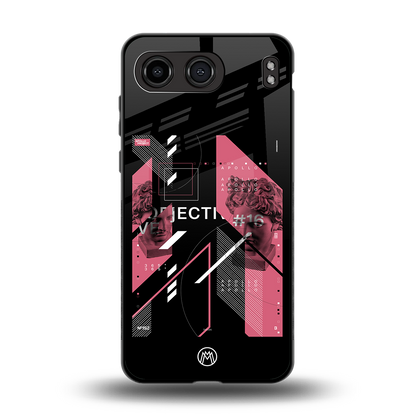 apollo project aesthetic pink and black back phone cover | glass case for oneplus nord 4
