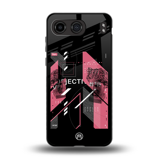 apollo project aesthetic pink and black back phone cover | glass case for oneplus nord 4