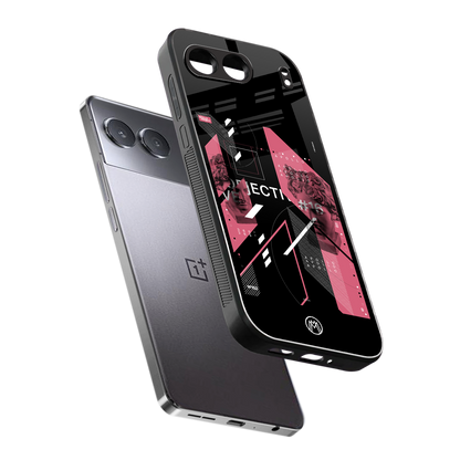 apollo project aesthetic pink and black back phone cover | glass case for oneplus nord 4