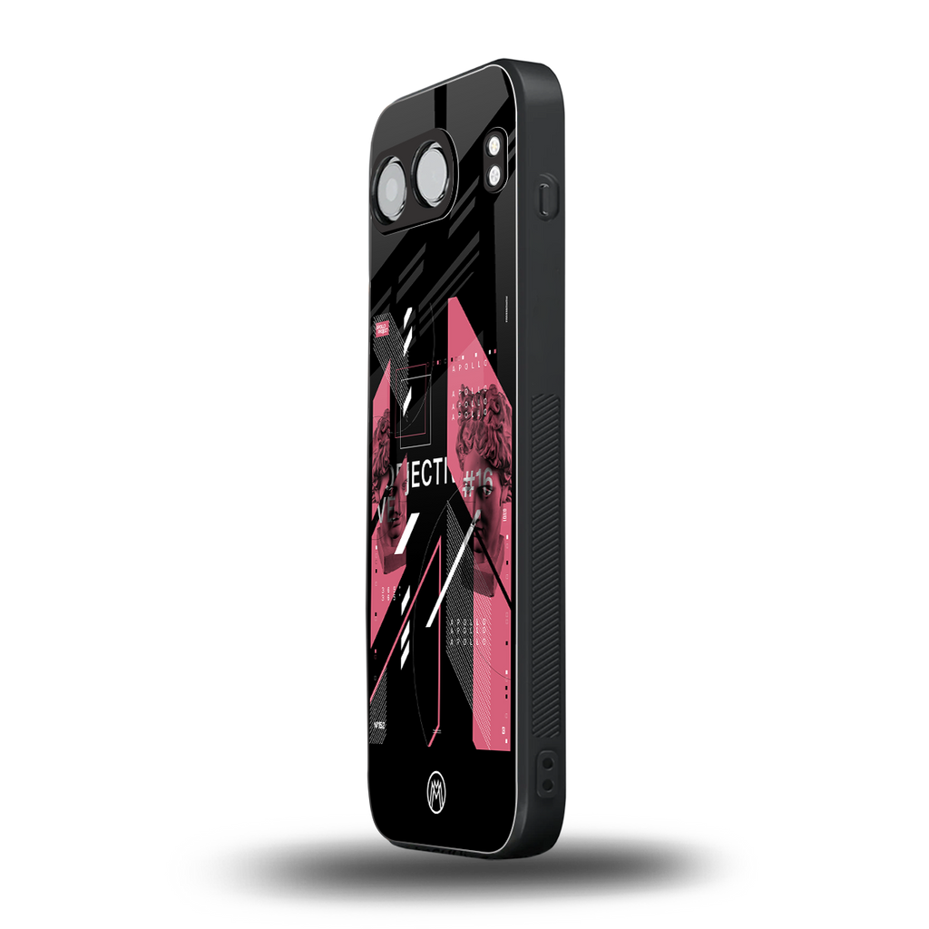 apollo project aesthetic pink and black back phone cover | glass case for oneplus nord 4