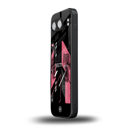 apollo project aesthetic pink and black back phone cover | glass case for oneplus nord 4