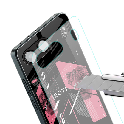 apollo project aesthetic pink and black back phone cover | glass case for oneplus nord 4
