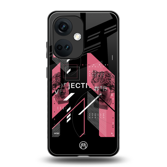 apollo project aesthetic pink and black back phone cover | glass case for oneplus nord ce 3