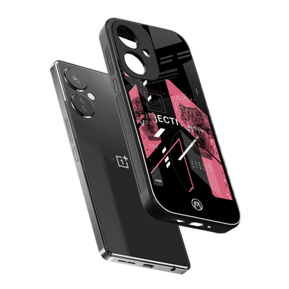 apollo project aesthetic pink and black back phone cover | glass case for oneplus nord ce 3
