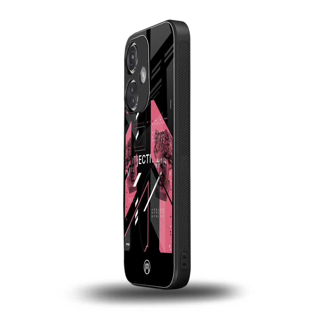 apollo project aesthetic pink and black back phone cover | glass case for oneplus nord ce 3