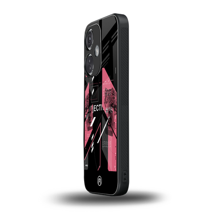 apollo project aesthetic pink and black back phone cover | glass case for oneplus nord ce 3