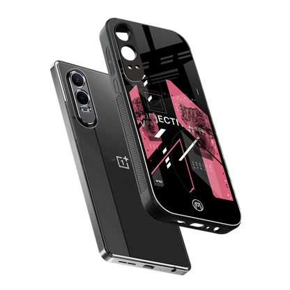apollo project aesthetic pink and black back phone cover | glass case for oneplus nord ce 4 lite