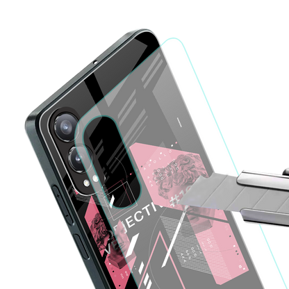 apollo project aesthetic pink and black back phone cover | glass case for oneplus nord ce 4 lite
