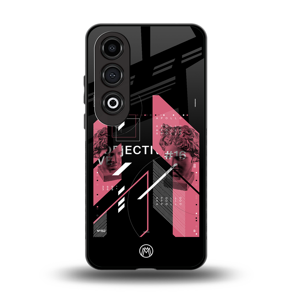 apollo project aesthetic pink and black back phone cover | glass case for oneplus nord ce 4