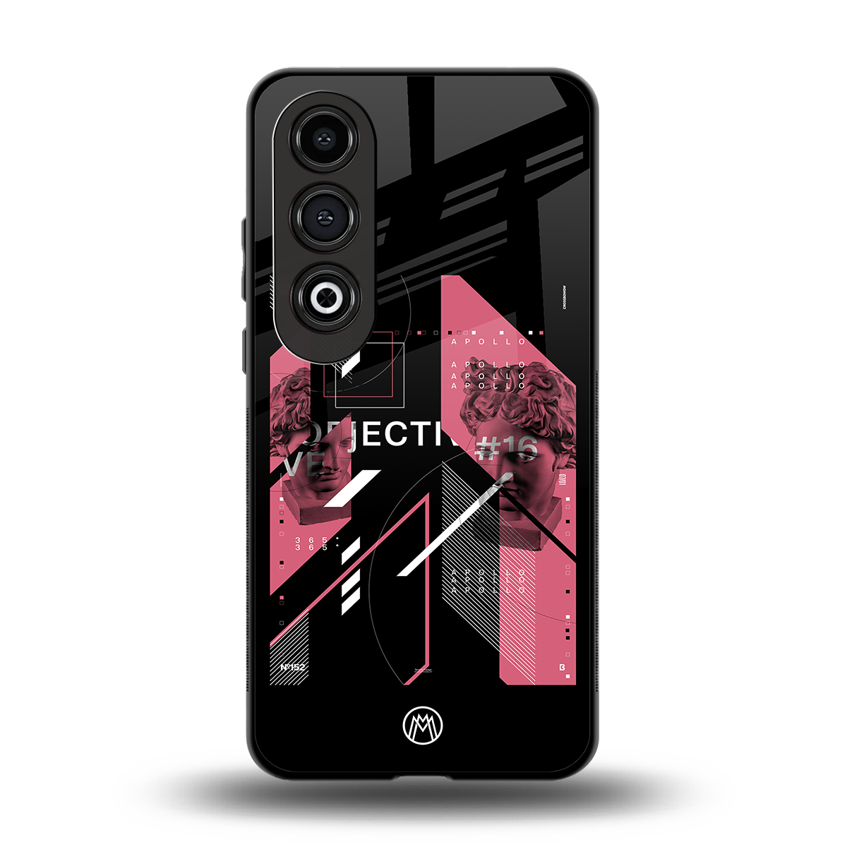 apollo project aesthetic pink and black back phone cover | glass case for oneplus nord ce 4