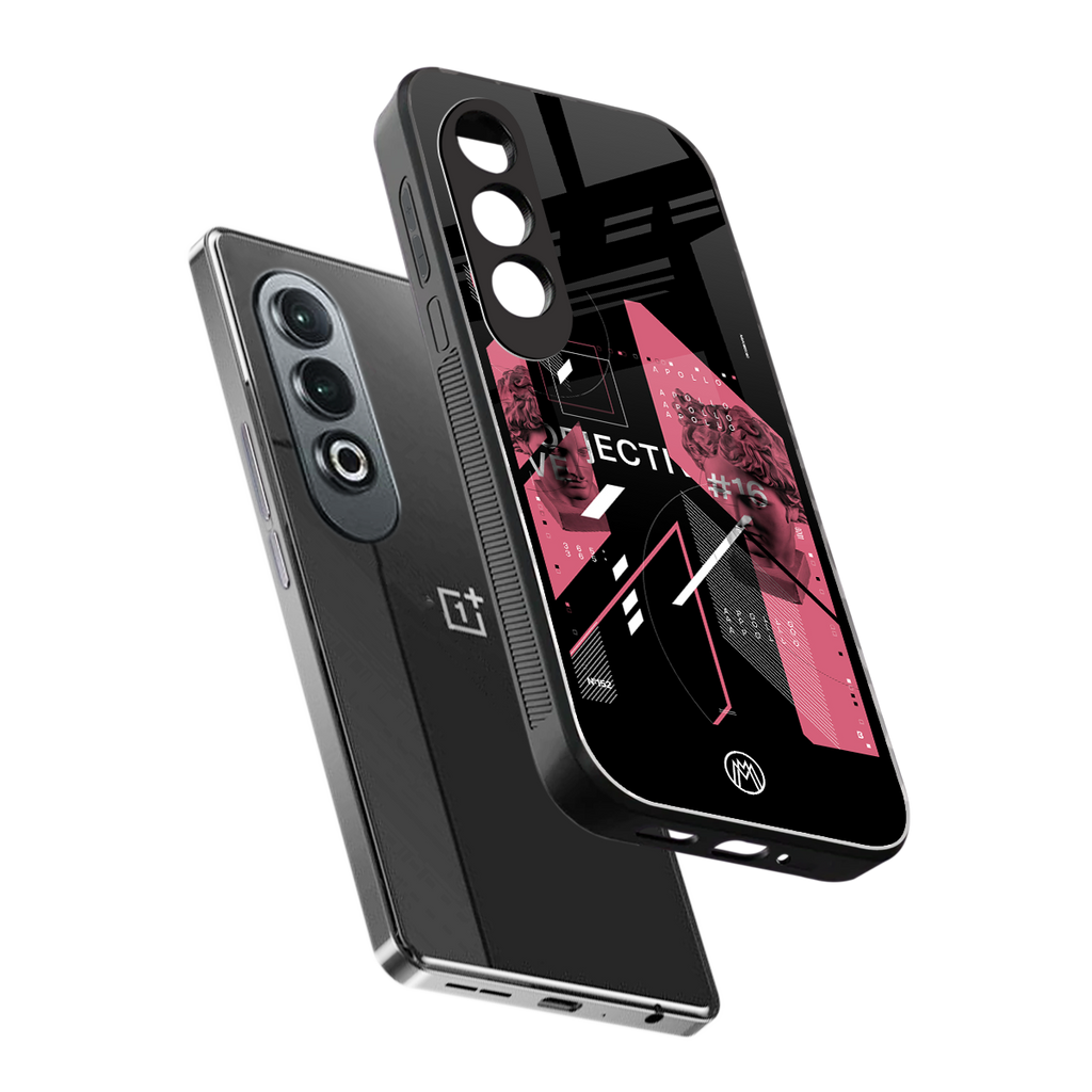 apollo project aesthetic pink and black back phone cover | glass case for oneplus nord ce 4
