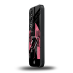 apollo project aesthetic pink and black back phone cover | glass case for oneplus nord ce 4