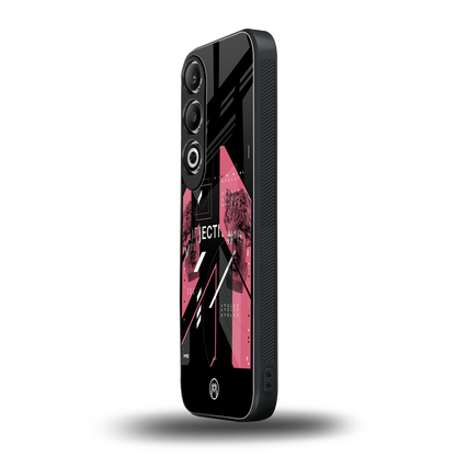 apollo project aesthetic pink and black back phone cover | glass case for oneplus nord ce 4