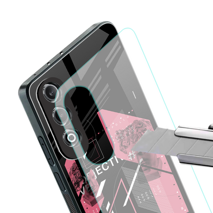 apollo project aesthetic pink and black back phone cover | glass case for oneplus nord ce 4