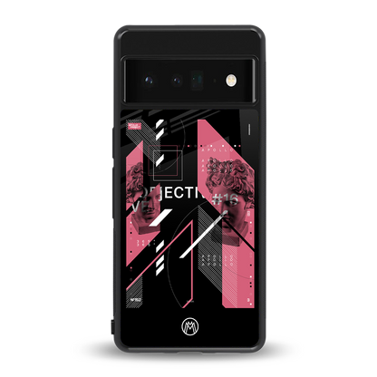 apollo project aesthetic pink and black back phone cover | glass case for google pixel 6 pro
