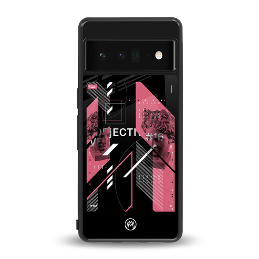 apollo project aesthetic pink and black back phone cover | glass case for google pixel 6 pro