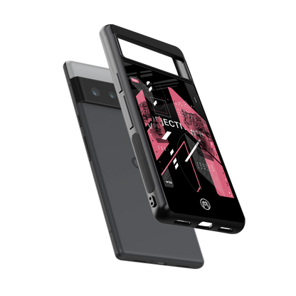 apollo project aesthetic pink and black back phone cover | glass case for google pixel 6 pro