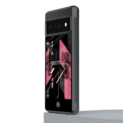 apollo project aesthetic pink and black back phone cover | glass case for google pixel 6 pro