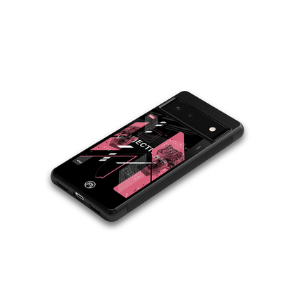 apollo project aesthetic pink and black back phone cover | glass case for Google Pixel 6A