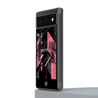 apollo project aesthetic pink and black back phone cover | glass case for google pixel 6
