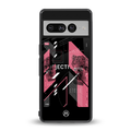 apollo project aesthetic pink and black back phone cover | glass case for google pixel 7 pro