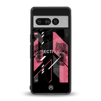 apollo project aesthetic pink and black back phone cover | glass case for google pixel 7 pro