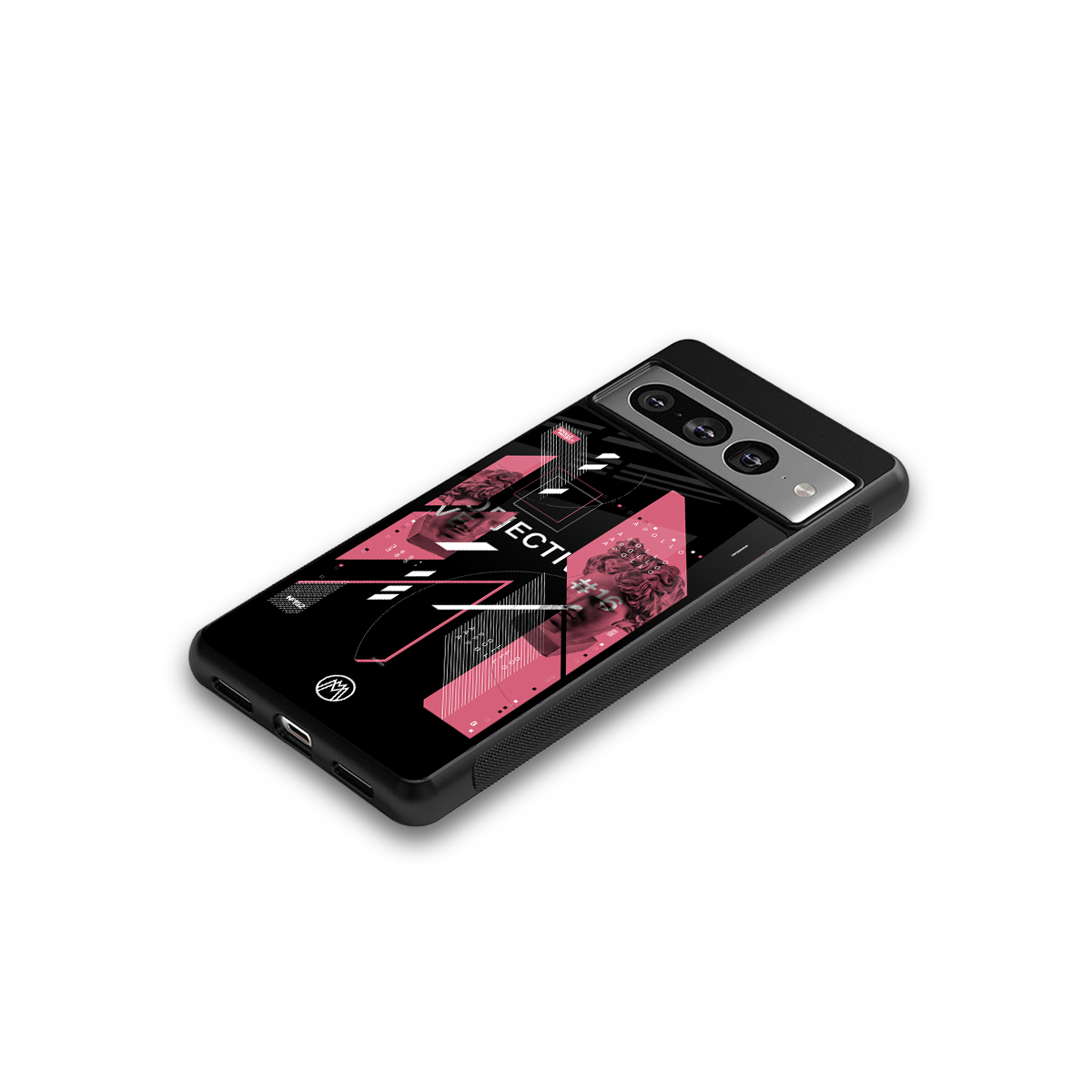 apollo project aesthetic pink and black back phone cover | glass case for google pixel 7 pro