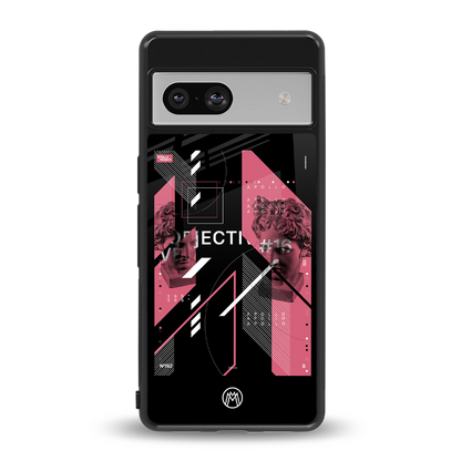 apollo project aesthetic pink and black back phone cover | glass case for Google Pixel 7A