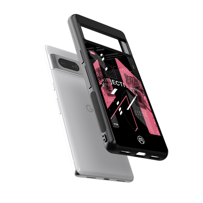 apollo project aesthetic pink and black back phone cover | glass case for Google Pixel 7A