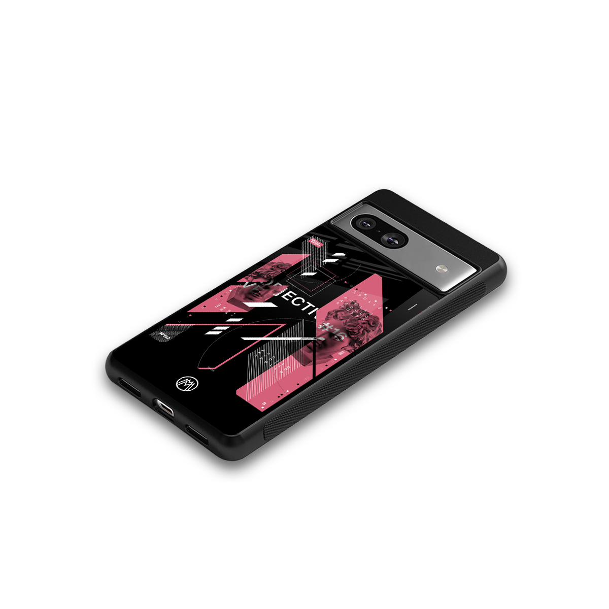apollo project aesthetic pink and black back phone cover | glass case for Google Pixel 7A