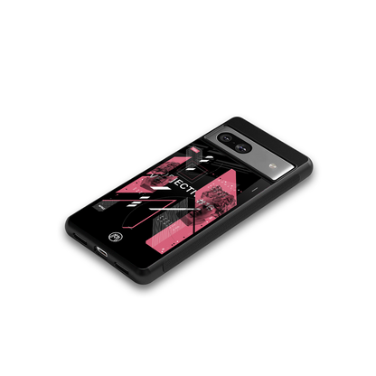 apollo project aesthetic pink and black back phone cover | glass case for Google Pixel 7A