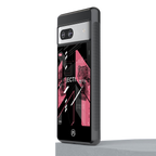 apollo project aesthetic pink and black back phone cover | glass case for Google Pixel 7