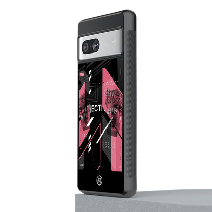 apollo project aesthetic pink and black back phone cover | glass case for Google Pixel 7A