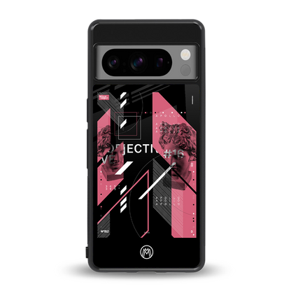 apollo project aesthetic pink and black back phone cover | glass case for google pixel 8 pro