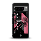 apollo project aesthetic pink and black back phone cover | glass case for google pixel 8 pro